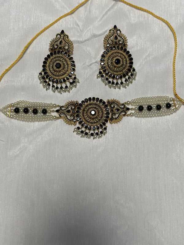 Antique Black Gold Choker Set